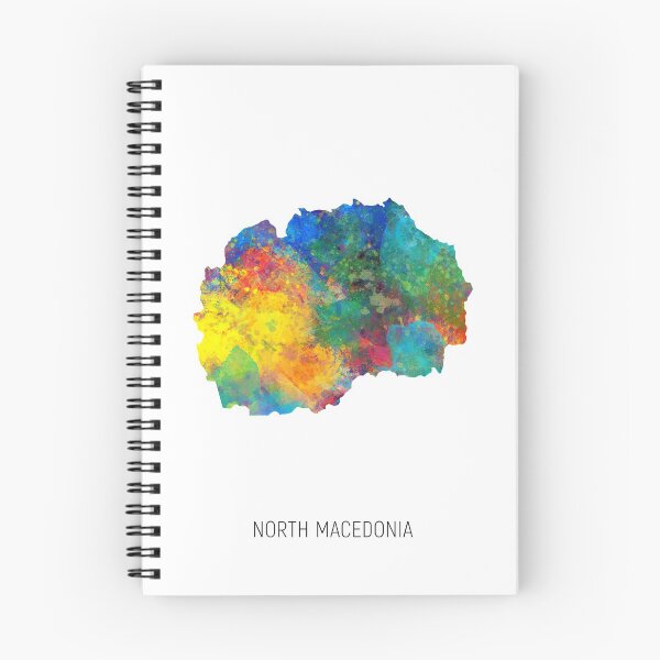 Item preview, North Macedonia Watercolor Map designed and sold by ArtPrints.