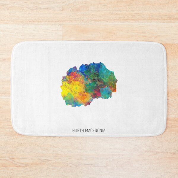 Item preview, North Macedonia Watercolor Map designed and sold by ArtPrints.