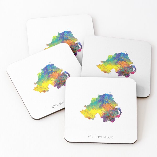 Item preview, Northern Ireland Watercolor Map designed and sold by ArtPrints.