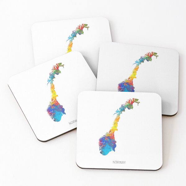 Item preview, Norway Watercolor Map designed and sold by ArtPrints.