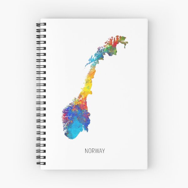 Artikelvorschau, Norway Watercolor Map entworfen und verkauft von ArtPrints.
