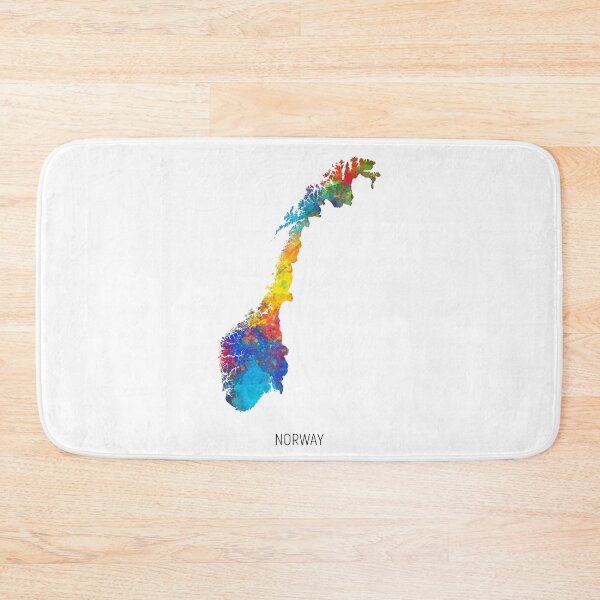 Item preview, Norway Watercolor Map designed and sold by ArtPrints.