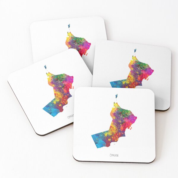 Item preview, Oman Watercolor Map designed and sold by ArtPrints.