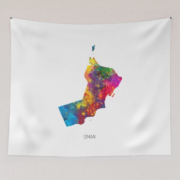 Item preview, Oman Watercolor Map designed and sold by ArtPrints.
