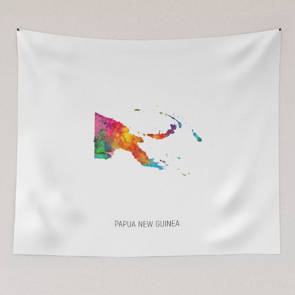 Item preview, Papua New Guinea Watercolor Map designed and sold by ArtPrints.