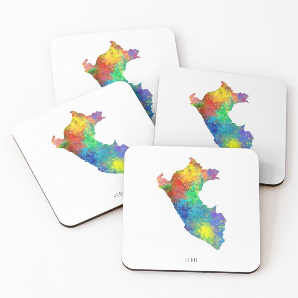 Item preview, Peru Watercolor Map designed and sold by ArtPrints.