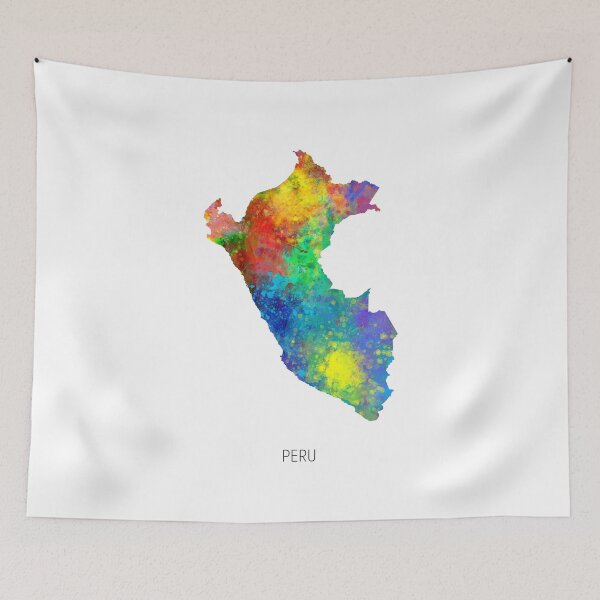 Item preview, Peru Watercolor Map designed and sold by ArtPrints.