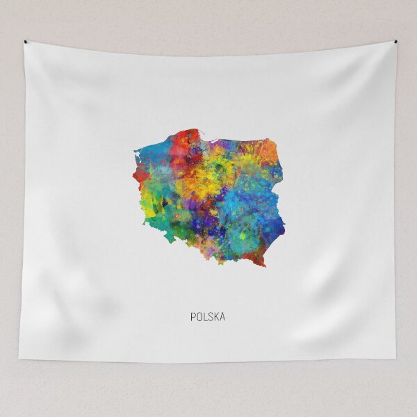 Item preview, Polska Watercolor Map designed and sold by ArtPrints.