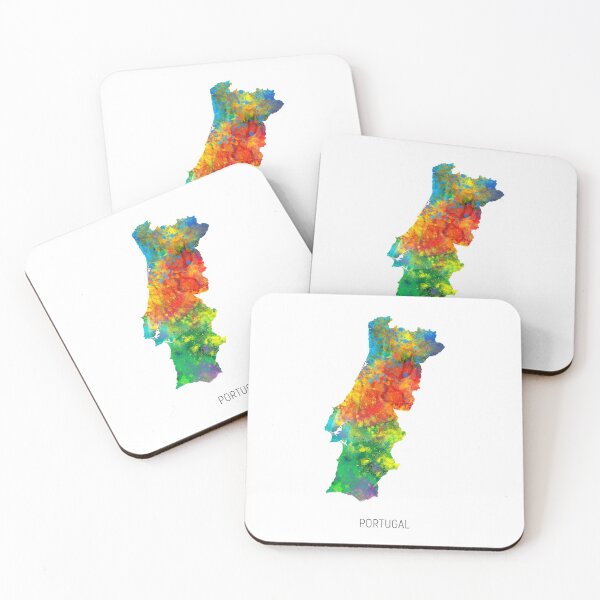 Item preview, Portugal Watercolor Map designed and sold by ArtPrints.