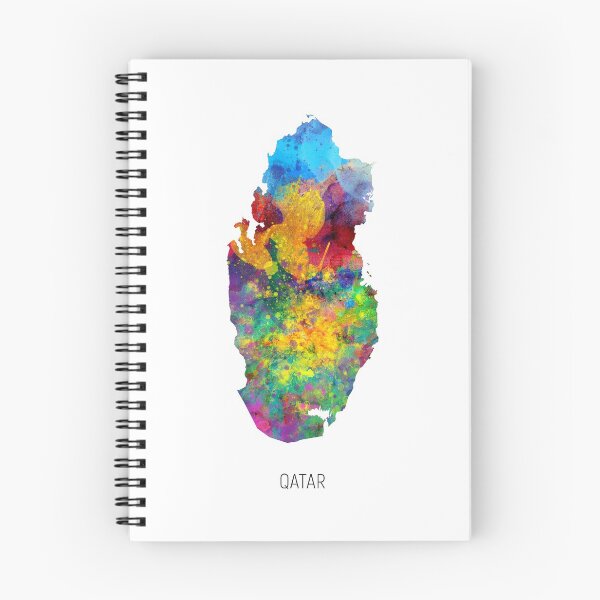 Item preview, Qatar Watercolor Map designed and sold by ArtPrints.
