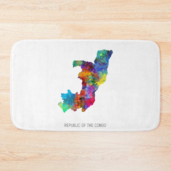 Item preview, Republic of the Congo Watercolor Map designed and sold by ArtPrints.