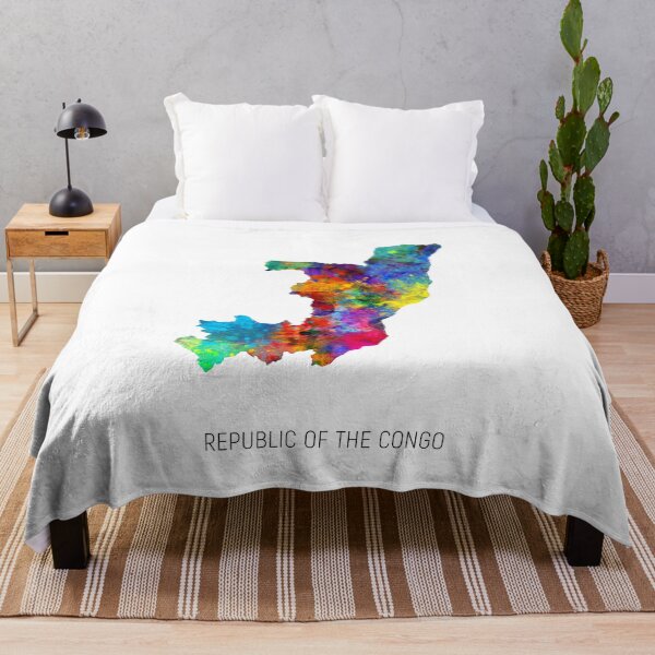 Item preview, Republic of the Congo Watercolor Map designed and sold by ArtPrints.