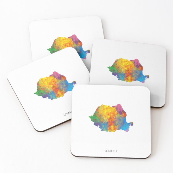 Item preview, Romania Watercolor Map designed and sold by ArtPrints.