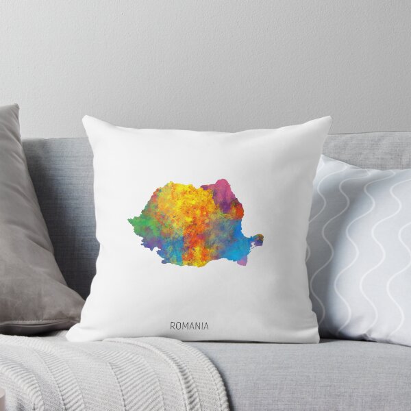 Item preview, Romania Watercolor Map designed and sold by ArtPrints.
