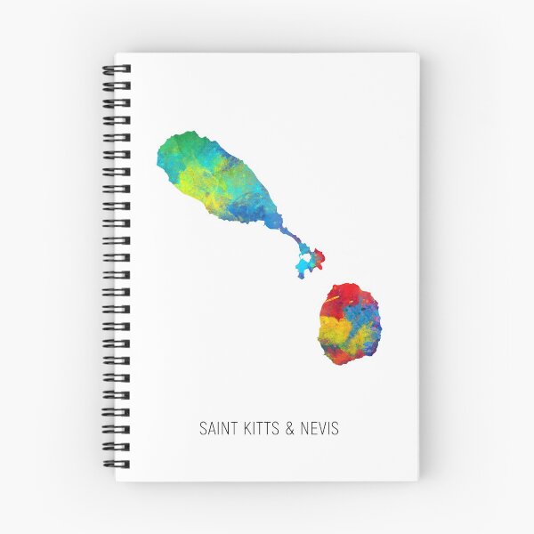 Item preview, Saint Kitts & Nevis Watercolor Map designed and sold by ArtPrints.