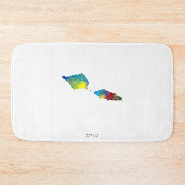 Artikelvorschau, Samoa Watercolor Map entworfen und verkauft von ArtPrints.