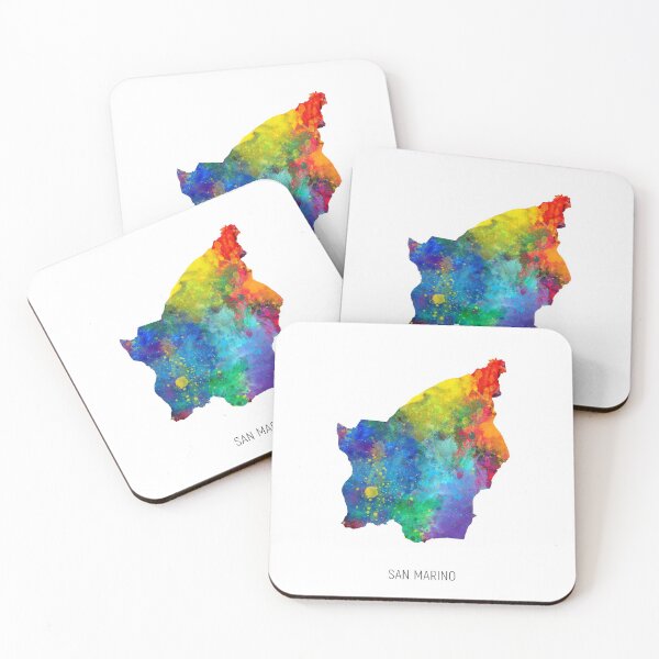 Item preview, San Marino Watercolor Map designed and sold by ArtPrints.