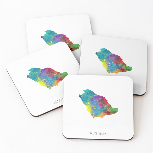 Item preview, Saudi Arabia Watercolor Map designed and sold by ArtPrints.