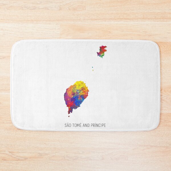 Item preview, São Tomé and Príncipe Watercolor Map designed and sold by ArtPrints.