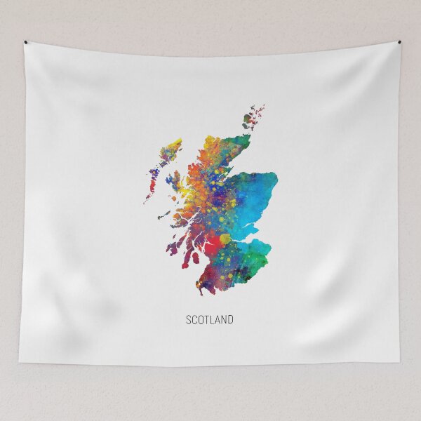 Item preview, Scotland Watercolor Map designed and sold by ArtPrints.