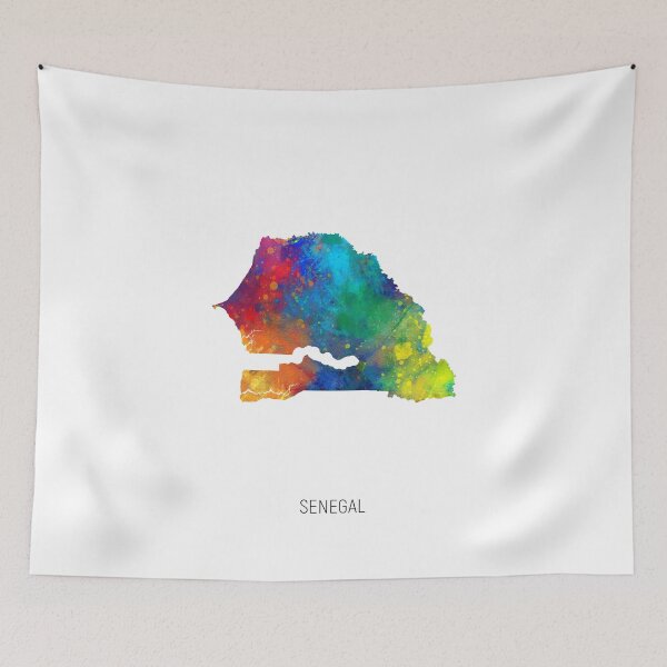 Item preview, Senegal Watercolor Map designed and sold by ArtPrints.