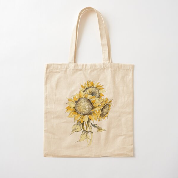 Yellow Sunflowers Cotton Tote Bag