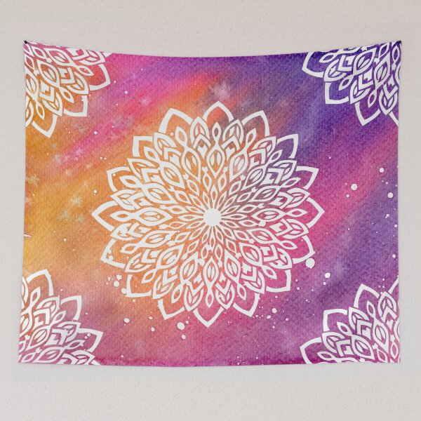 Item preview, Pink Purple Space White Mandala designed and sold by Sunfreestar.