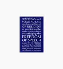 FIRST AMENDMENT FREEDOM OF SPEECH Art Board Print
