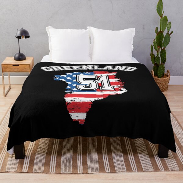 Item preview, Greenland 51st State USA American Flag Political designed and sold by funnytshirtemp.