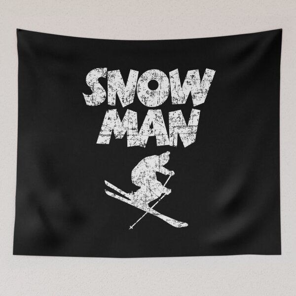 Item preview, Snow Man (Vintage White) Ski Skier Design designed and sold by theshirtshops.