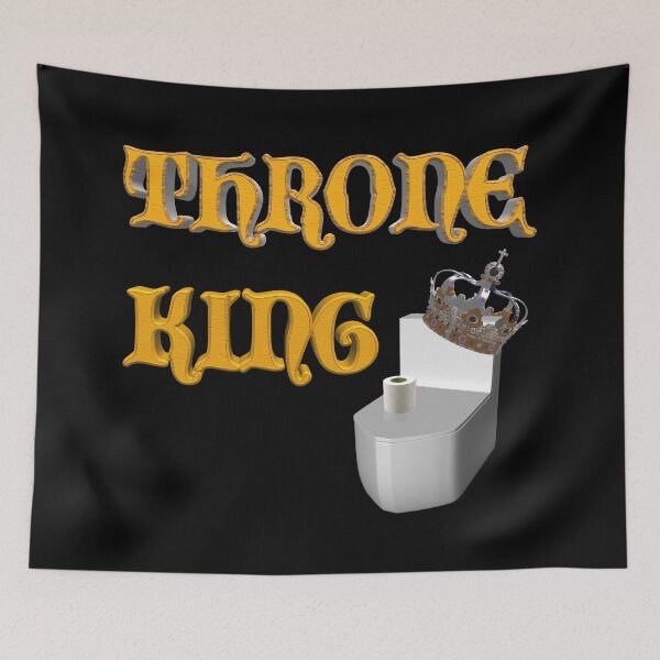 Aperçu de l'œuvre Trone King toilette humour drôle blagues de caca IBS créée et vendue par Kam-designs.