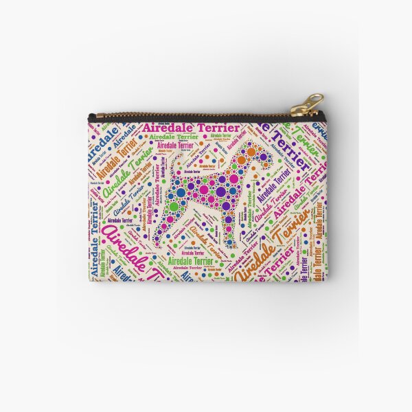 Item preview, Airedale Terrier Fun Dot Art and Word Pattern designed and sold by k9printart.