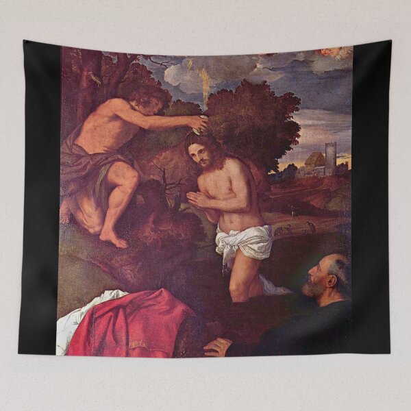 Item preview, Baptism of Christ - Titian - c1512 designed and sold by CrankyOldDude.