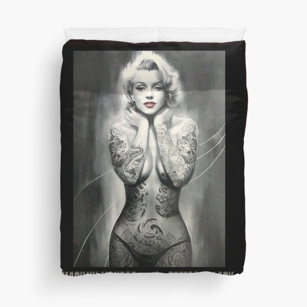 MARILYN MONROE: as The TATTOOED LADY Print Duvet Cover