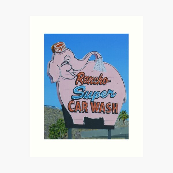 Rancho Super Car Wash Art Print