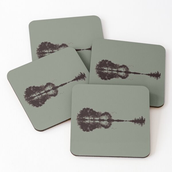 Item preview, Guitar art by trees and their reflection designed and sold by mstfcntrk.