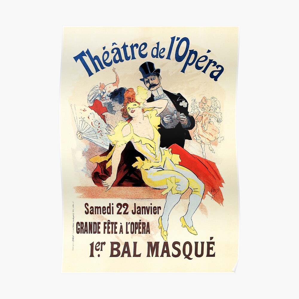 théâtre de l'opéra VINTAGE AD POSTER jules chéret france 1899 24X36 unique 