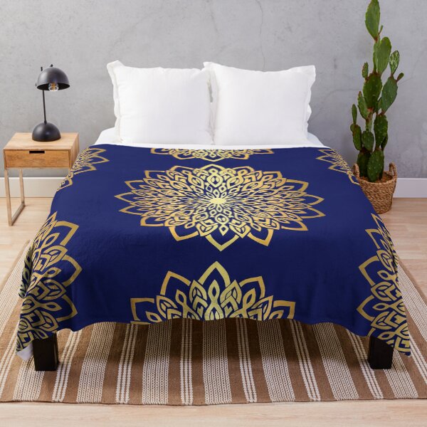 Item preview, Golden Floral Shining Mandala designed and sold by Sunfreestar.