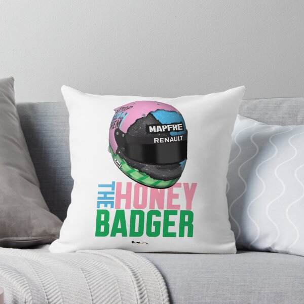 Item preview, Daniel Ricciardo - 2019 Helmet 3/4 angle - The Honey Badger designed and sold by JageOwen.