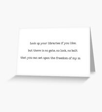 The Freedom of My Mind Greeting Card