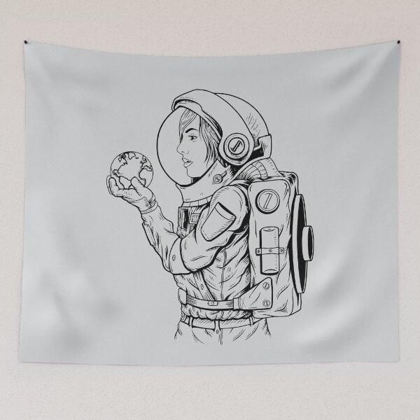 Item preview, Astronaut Holding Earth Outer-space designed and sold by Mommylife.