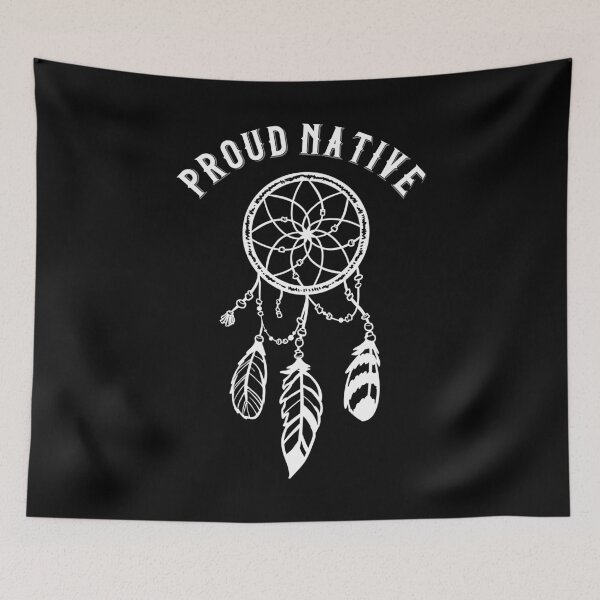 Item preview, Proud Native Quote American Indian Pride Dreamcatcher Art design designed and sold by CreatedByHeidi.