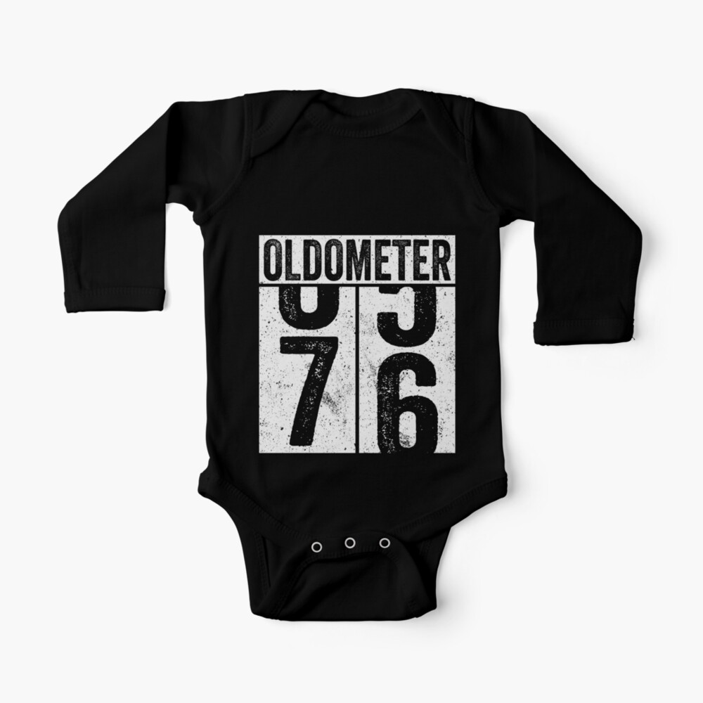 76 Years Old Oldometer Baby One Piece By Itshoneytree Redbubble