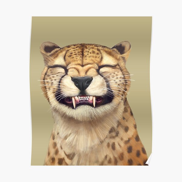 Smiling Cheetah Poster