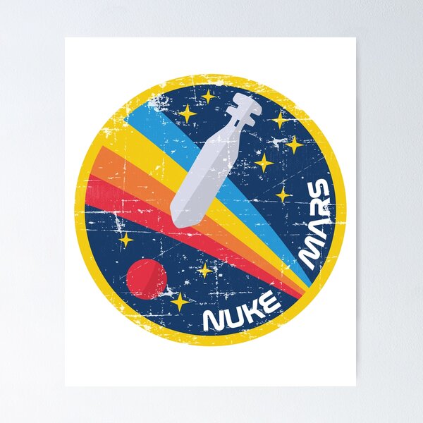 Item preview, Nuke Mars (Vintage Nasa Design) | Pin | Button designed and sold by countercolour.