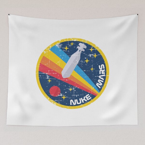 Item preview, Nuke Mars (Vintage Nasa Design) | Pin | Button designed and sold by countercolour.