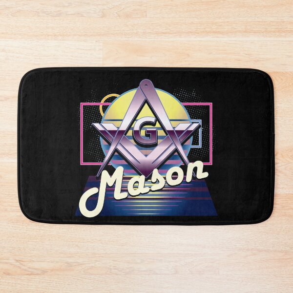 Item preview, Freemason 80's Retro Old School Square & Compass Gold Masonic designed and sold by MasterMasonMade.