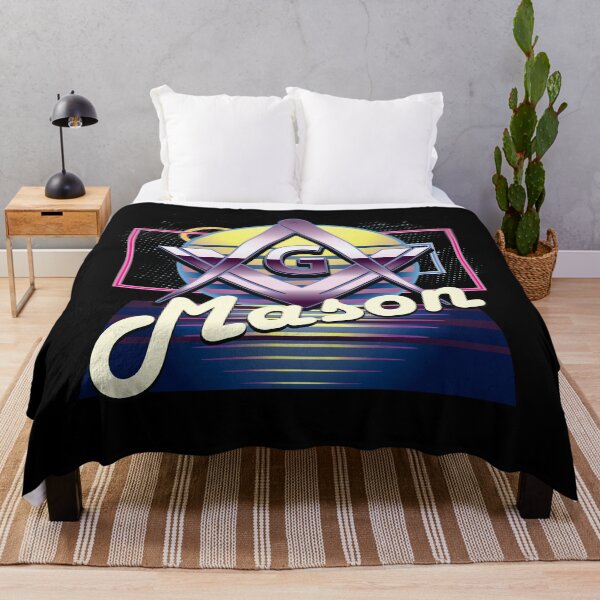 Item preview, Freemason 80's Retro Old School Square & Compass Gold Masonic designed and sold by MasterMasonMade.