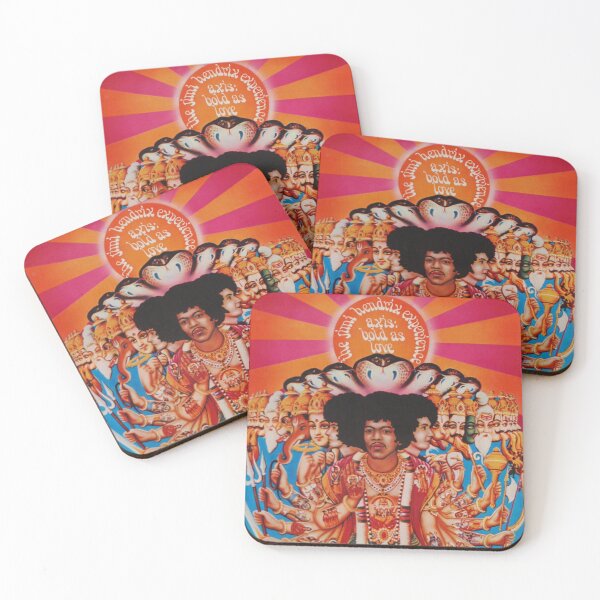 Pochette d'album rock classique Dessous de verre (lot de 4)