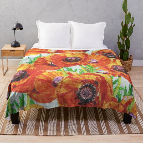 Item preview, Red Flower Poppy Modern Cottage Chic Modern Country Art A055 designed and sold by byNicol.
